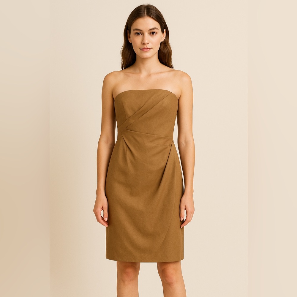 MICHAEL KORS/ Strapless Silk Matt Satin Dress - Sz 12 - NWT